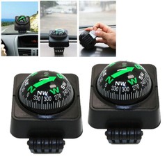 2PCS Adjustable Car Dashboard Navigation Compass Ball For Boat Marine Truck`