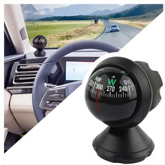 Compass for Car with Bottom Stick Car Compass Ball Adjustible and Night Vision