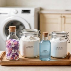 64PCS Laundry Labels – Transparent PVC Waterproof Preprinted Stickers for