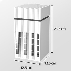 Portable USB Air Purifier with HEPA Activated Carbon Filter for Travel For Home