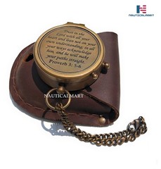 Trust in The Lord Engraved Compass, Proverbs 3: 5-16 Graduation Gift, Compass wi