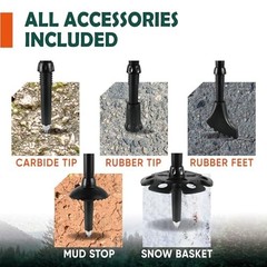 Lightweight Adjustable Trekking Poles with Cork Grip – Compact Folding Hiking St