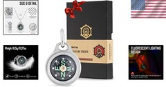 Glow in the Dark Brass Compass Lightweight Handheld Gift for Adventure Lovers