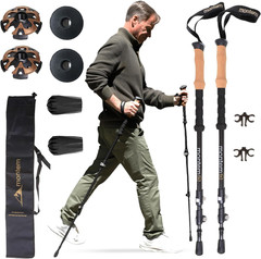 Ultralight 3K Carbon Fiber Trekking Poles – Shock Absorbing & Quick Lock Pair