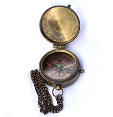 1 Kit Joshua 19 Brass Compass Wooden Box Scripture Graduation Gift Boys