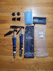 Equipeak Folding Trekking Poles – Blue – Aircraft Grade 7075 Aluminum – Size S
