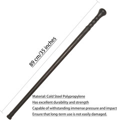 Cane Hiking Stick Mountaineering Stick Black Walking Hiking Men and Women 35 Inc