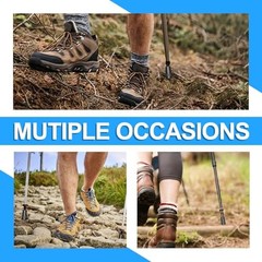 Trekking Pole Tips, 8 Pcs Anti-Slip and Shock Absorbing Rubber Feets for Black