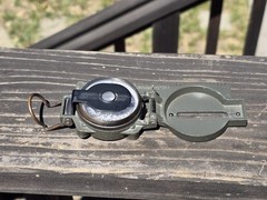Aluminum Folding Compass Made in Japan Green 1:25000 meters