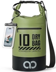 Waterproof Dry Bag with Phone Pouch – 5L//20L/30L/40L Floating 10L Olive Green