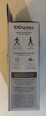 Kahtoola EXOspikes Footwear Traction for Winter Hiking & Trekking, Black MEDIUM
