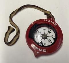 Vintage HOME-FINDER Red Precision Compass By Rand Flint Michigan USA
