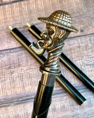 Antique SHERLOCK HOMES Spy Fashionable Hand Made Foldable Wooden Walking Canes