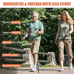 2X Outdoor Trekking Poles Quick Lock Ultralight Aluminum Hiking Walking Sticks