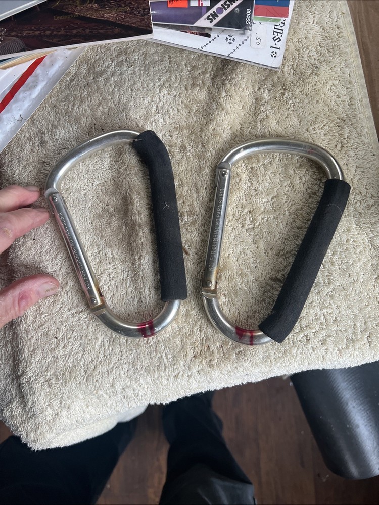 2 Outdoor 6-1/2” Carabiner Clips not for climbing
