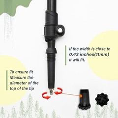 Trekking Pole Accessory Set – Bundle Tips for Concrete & 4Tips & 2Mud Baskets