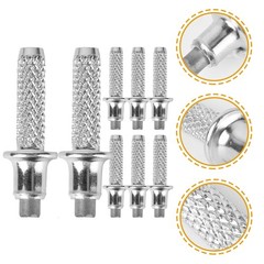 8Pcs Tungsten Steel Cane Tips Durable Hiking Pole Replacement Silver