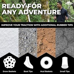 Trekking Poles – Carbon Black Ultralight Ultralight Carbon Fiber Eva Grip