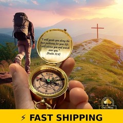 God’s Path Compass Gift for Men & Boys – Inspirational