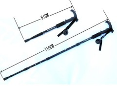 Pair of 2 Trekking Poles Walking Hiking Sticks Anti-shock Adjustable Alpenstock