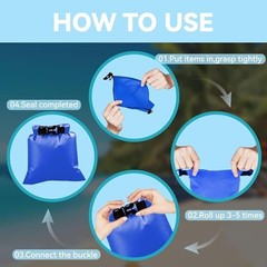 6PCS Dry Bags Waterproof, Lightweight Dry Bags for Kayaking 6PCS-K