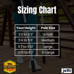 jetti Hiking Poles Blue Large