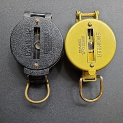 Pair (2) Vintage Engineer Directional Compass Compasses Gold Color & Black Japan