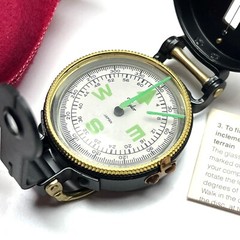 Engineer Lensatic Compass Plastic w/Brass Mint-with Pouch