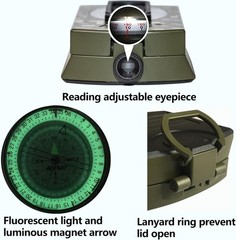 AF-4580 Military Compass – Waterproof & Shakeproof with Map Measurer for Hikers