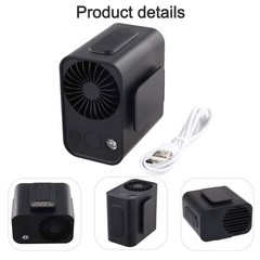 Portable Waist Fan with 4 Speed Options and Built in Flashlight USB Charge