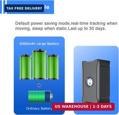 GPS Tracker for Vehicles, 6000Mah Battery Life Up to 90 Days, Waterproof, Magnet