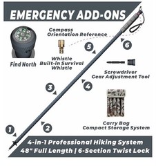 Multifunctional Tactical Trekking Pole New Open Box