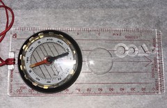 Vintage TC Baseplate Compass Made In Japan Adventurer Ruler Lanyard Hiking Camp