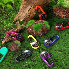 32 Pcs Compass Keychains for Kids – Adventure Camping Clips, Metal Buckle, Party