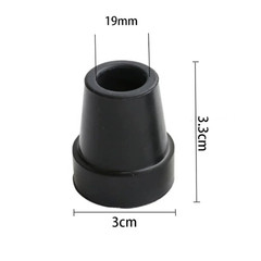 4X Heavy Duty Walking Stick Cane Crutch Pad Rubber Ferrule Metal End Bottom 19mm