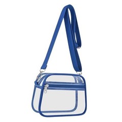 Clear Bag for Stadium Events Clear Sports Fan Handbags Purses with Large Blue
