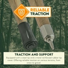 55-Inch Bigfoot Stamped Hard Pine Hiking, Walking, Trekking Stick WS628-55BP