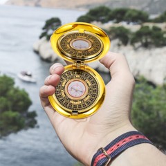 1pc camping survival compass compass survival chinese bagua mirror ornaments