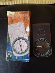 Liquid Filled Compass – Map Compass – Boxed W/Lanyard – Glass + Scale