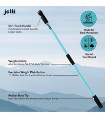 Jetti Weighted Walking Poles Sky Blue Set of 2 New with Bag Size Small 41.5”