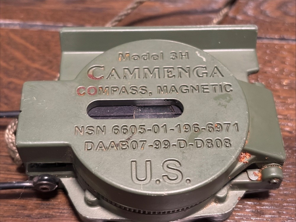 Cammenga Model 3H USGI Military Issue Tritium Lensatic Compass USA Made Green