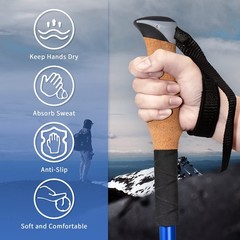 Aihoye Trekking Hiking Poles – 2 Pack Adjustable Walking Sticks Blue