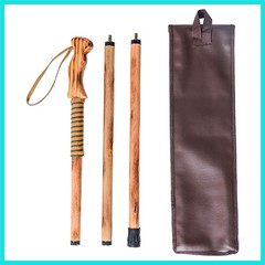 3-pc Detachable Hardwood Walking Stick with Compass Nature Color, 55 Inches, …