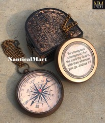 Brass Compass – “God My Lord Guide Me” Engraved, Handmade Personalized Gift f…