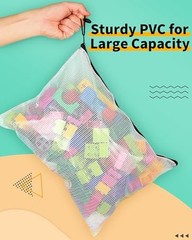 A4/Letter Size Mesh Zipper Pouch, 24 Pack 13″ x 9.4″ A4-13.3×9.4in Black