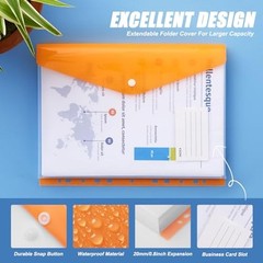 Binder Pocket Organizer Folders, 12 Pack Expandable Folders Horizontal-12 Pack