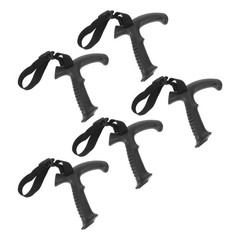5Pcs Durable Trekking Pole Handles with T-Shaped Grip Black for Hiking Repairs
