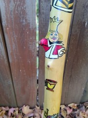 Walking staff. Alice and Wonderland themed, hand crafted, hand painted.