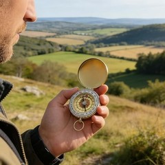 Camping Survival Compass – Glow in Dark Waterproof Military Compass Mini