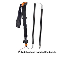 Foldable Wading Staff Water Depth Safety Warning Sign Coated Stainless Steel Cor